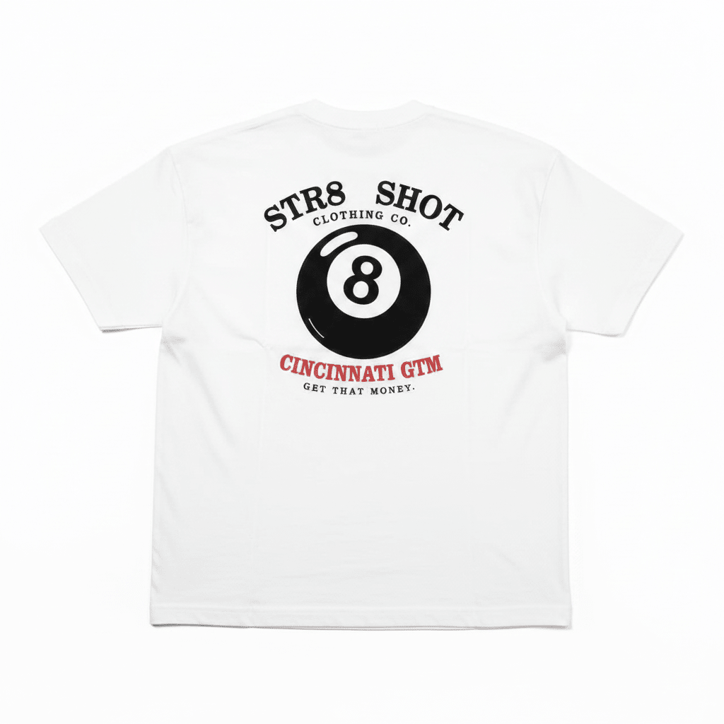 STR8 SHOT - Cincinnati GTM (White) - STR8 SHOT CLOTHING COMPANY