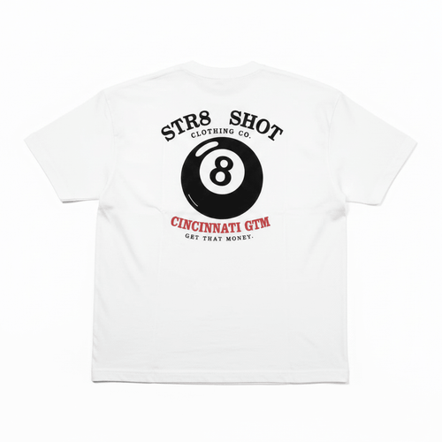 STR8 SHOT - Cincinnati GTM (White) - STR8 SHOT CLOTHING COMPANY