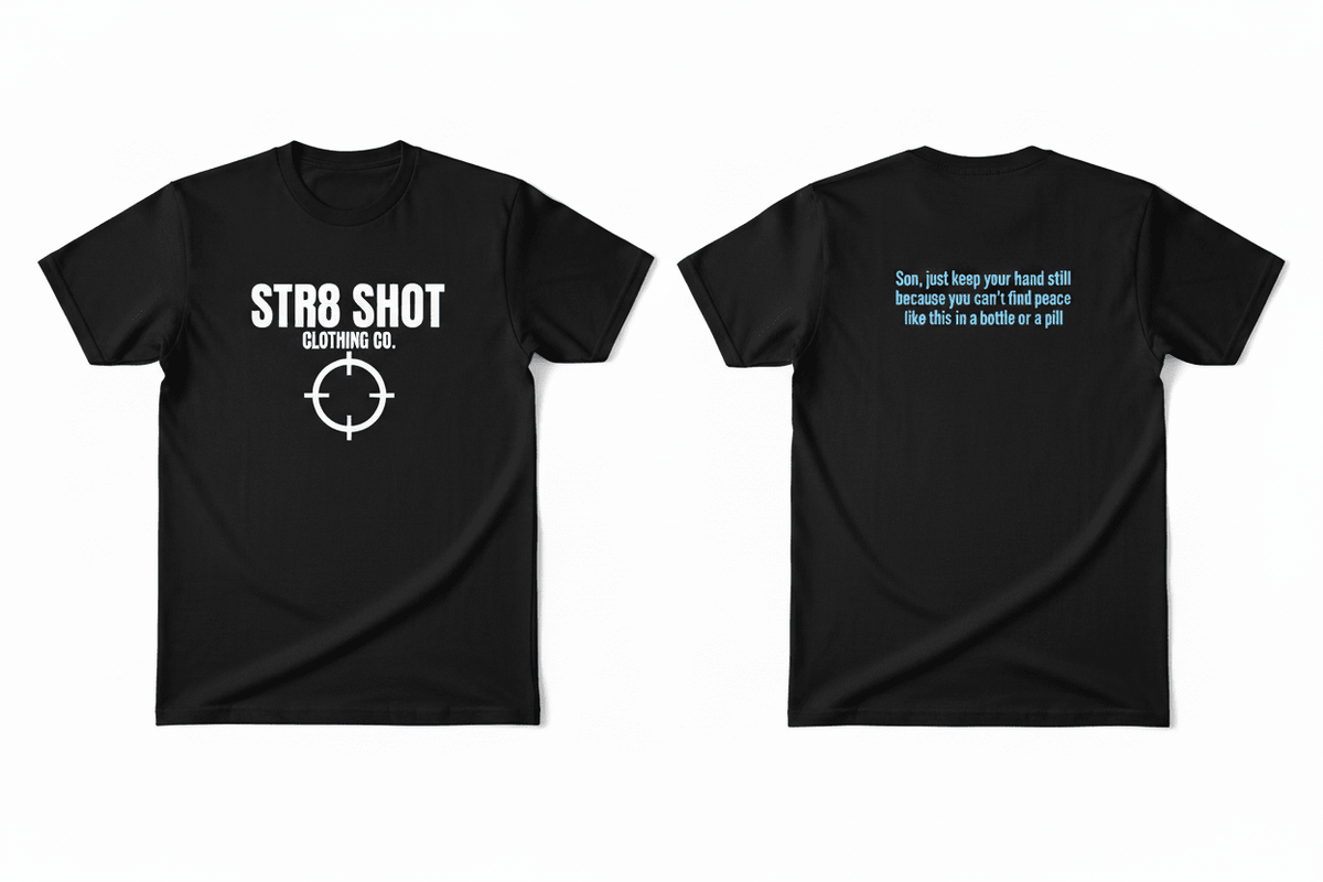 STR8 SHOT - Keep Your Hand Still Tee (Carolina Blue) - STR8 SHOT CLOTHING COMPANY