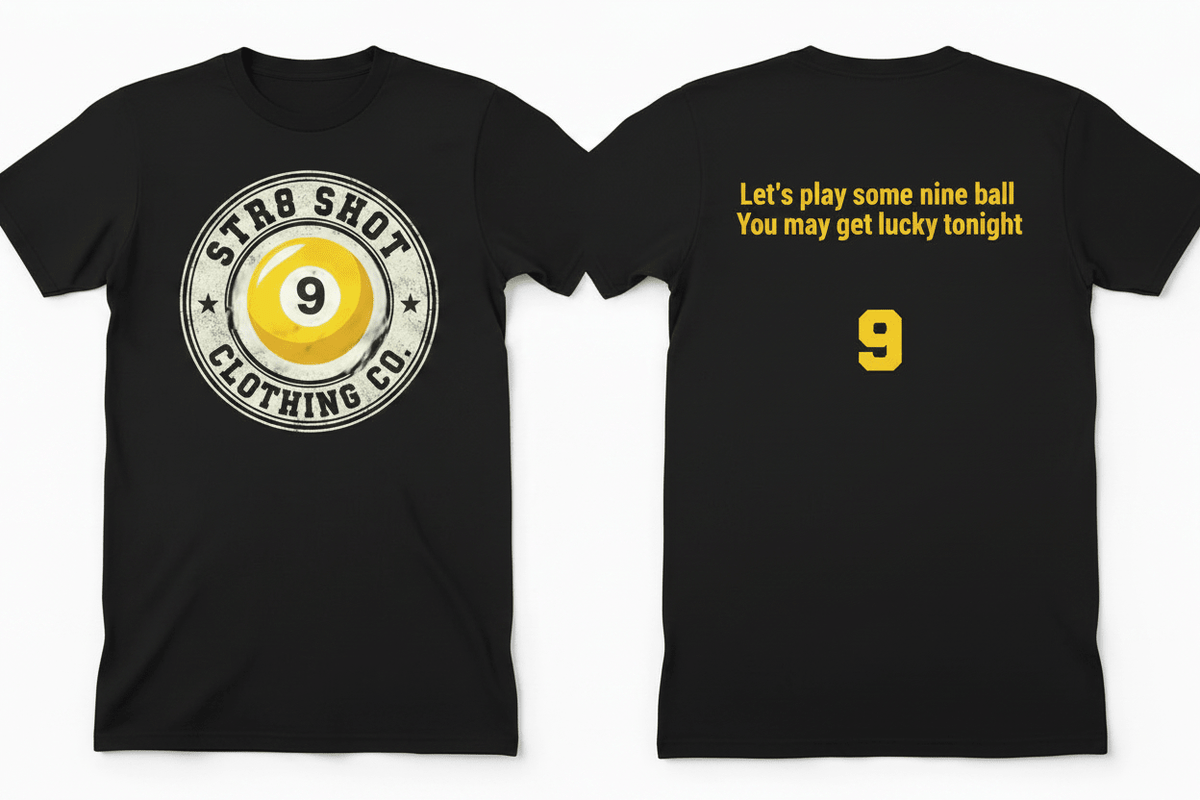 STR8 SHOT - Nine Ball Tee - STR8 SHOT CLOTHING COMPANY